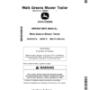 John Deere Walk Greens Mower Trailer (North American) Operator's Manual (OMUC20736)