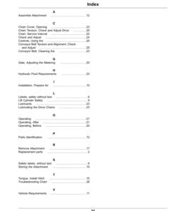 Alternative view of John Deere TD100 Top Dresser Operator's Manual (OMUC20940)