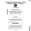 John Deere TX Gator Utility Vehicles (California Edition) (Kawasaki FJ400 Gas Engine) Operator's Manual (OMUC21269)