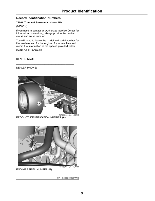 John Deere 7400A TerrainCut Trim, Surrounds Mower Operator's Manual (OMUC21640) - Image 2