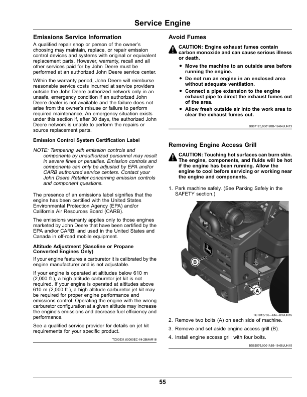 John Deere Z900E, Z900M, Z900R ZTrak Pro Series Gas Mower (090001-) Operator's Manual (OMUC22307E) - Image 3