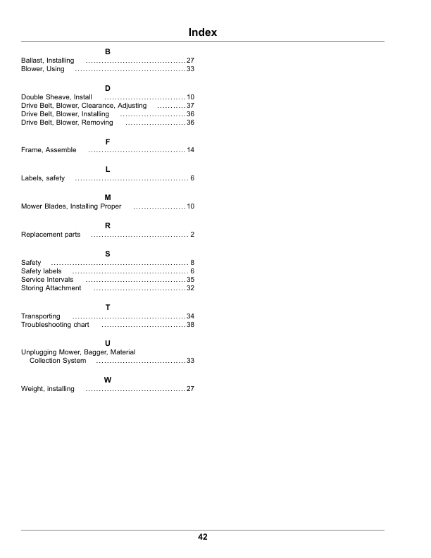 John Deere Material Collection System 9.6 Bushel, Dump from Seat (010001-) Operator's Manual (OMUC22470E) - Image 2