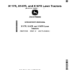 John Deere X117R, X147R, X167R Lawn Tractors (Export Edition)(010001-) Operator's Manual (OMUC22606)