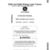John Deere S220, S240 Riding Lawn Tractor Operator's Manual (OMUC22638)