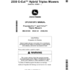 John Deere 2400, 2550 PrecisionCut, 2550 E-Cut Hybrid Triplex Mowers (Serial Number 010001-) (North American) Operator's Manual (OMUC23503)