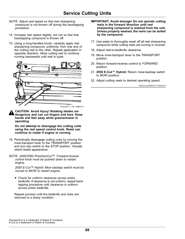 John Deere 2400, 2550 PrecisionCut, 2550 E-Cut Hybrid Triplex Mowers (Serial Number 010001-) (North American) Operator's Manual (OMUC23503) - Image 3