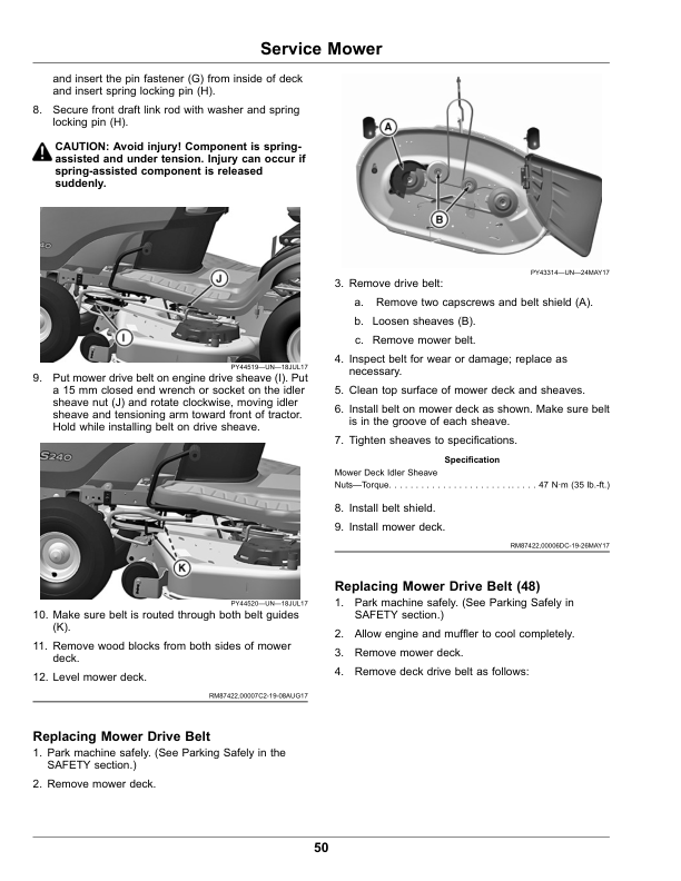 John Deere S240 Riding Lawn Tractor (900001-) (North American) Operator's Manual (OMUC23732) - Image 2