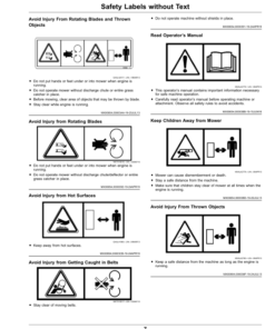 Alternative view of John Deere 92H, 107S, 107H SABO Lawn Tractors Operator's Manual (OMUC23960)