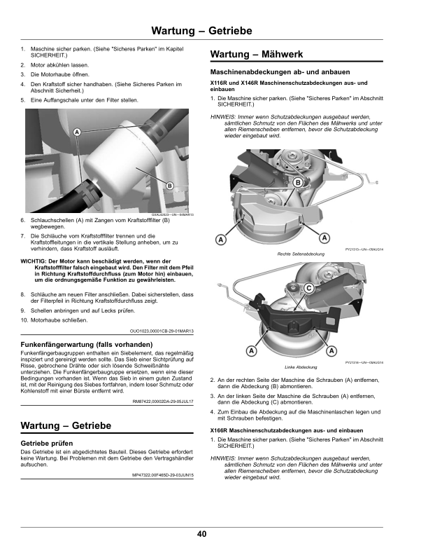 John Deere X116R, X146R, X166R Lawn Tractors (Export Edition) Operator's Manual (OMUC23971) - Image 2