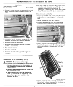 Alternative view of John Deere 180 E-Cut, 220 E-Cut Hybrid Walk Greens Mower (North American) Operator's Manual (OMUC24056)