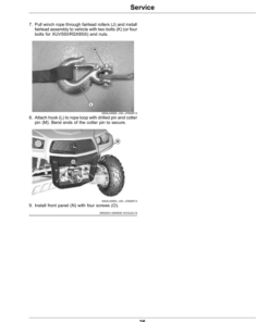 Alternative view of John Deere 66-Inch Blade for Mid-Duty Utility Vehicles (070001-) Operator's Manual (OMUC24690)