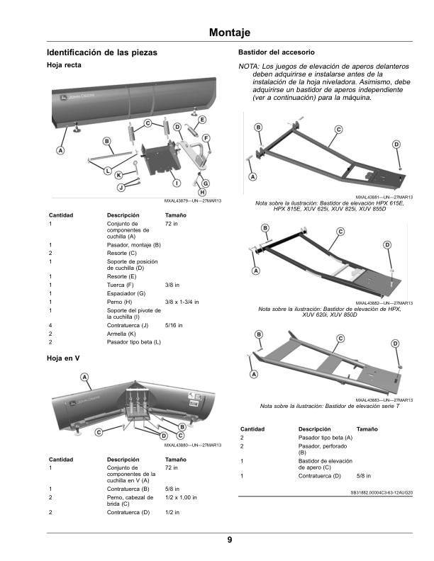 John Deere 72-Iinch Straight Blade, V-Blade for HPX, T-Series, XUV’s (Serial No. 070001-) (Export Edition) Operator's Manual (OMUC24695) - Image 2
