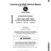 John Deere W36R, W48R, W52R, W61R Commercial Walk Behind Mower (020001-) Operator's Manual (OMUC24813E)
