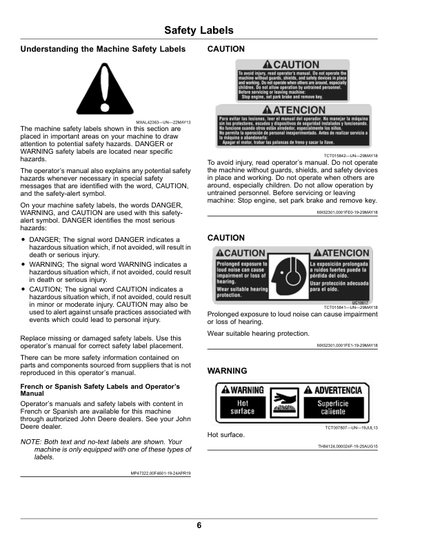 John Deere W36R, W48R, W52R, W61R Commercial Walk Behind Mower (020001-) Operator's Manual (OMUC24813E) - Image 2