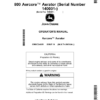 John Deere 800 Aercore Aerator (Serial Number 140001-) (North American) Operator's Manual (OMUC24829)