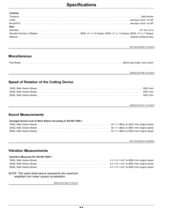 Alternative view of John Deere 180SL, 220SL, 260SL PrecisionCut Walk Greens Mower (105001-) Operator's Manual (OMUC24837)