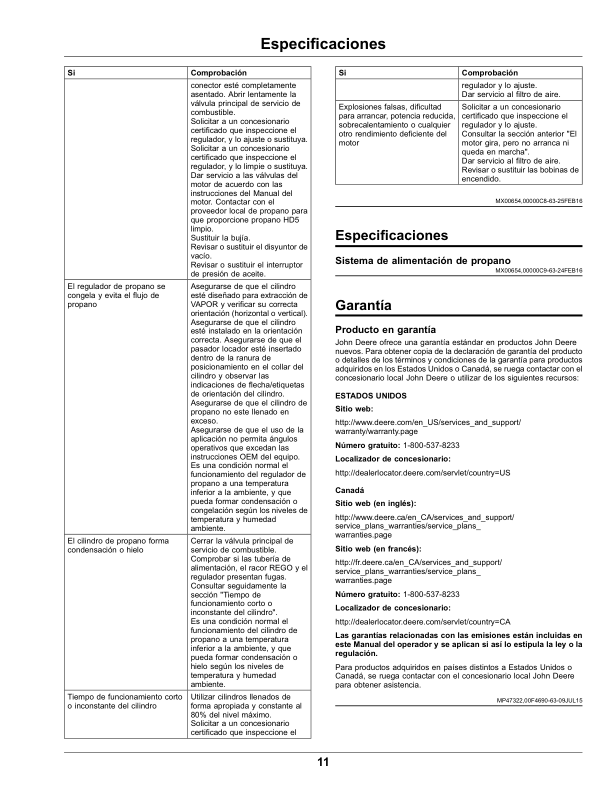 John Deere Propane Powered Engine (IMPORTANT: Units equipped with EFI engines, a 48 inch deck, or a Dump from Seat MCS are not compatible with this attachment) Operator's Manual (OMUC26096) - Image 2