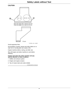 Alternative view of John Deere Z740R ZTrak Series Gas (030001-040000) (Export) Operator's Manual (OMUC26139)