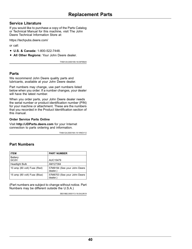 John Deere TE Gator Utility Vehicles (160001-) Operator's Manual (OMUC26262) - Image 2