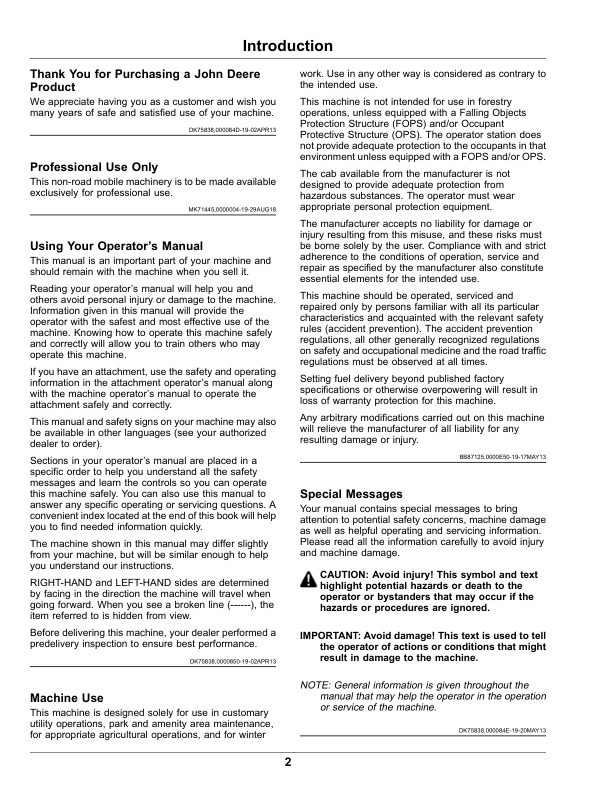 John Deere TS Gator Utility Vehicles (Serial No. 160001-) (Export Edition) Operator's Manual (OMUC26456) - Image 3