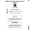 John Deere X350R Select Series Tractor (110001-) Operator's Manual (OMUC26546)