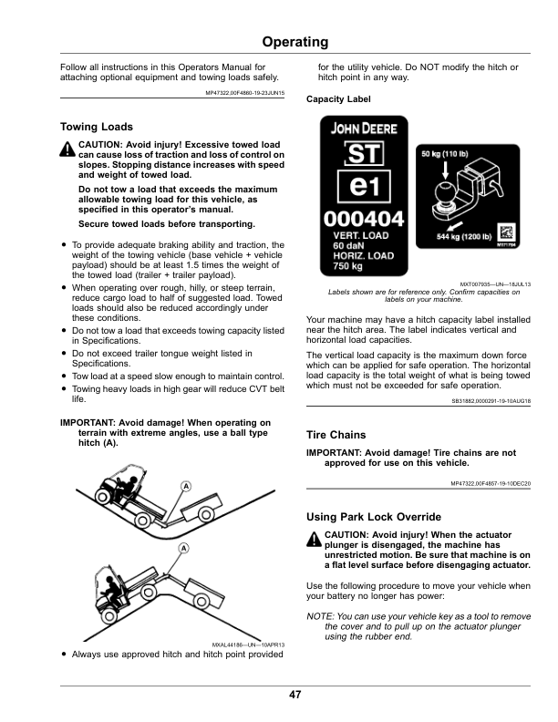 John Deere XUV865E, XUV865M, XUV865R Gator Utility Vehicles (040001-050000) (North American) Operator's Manual (OMUC26718) - Image 2