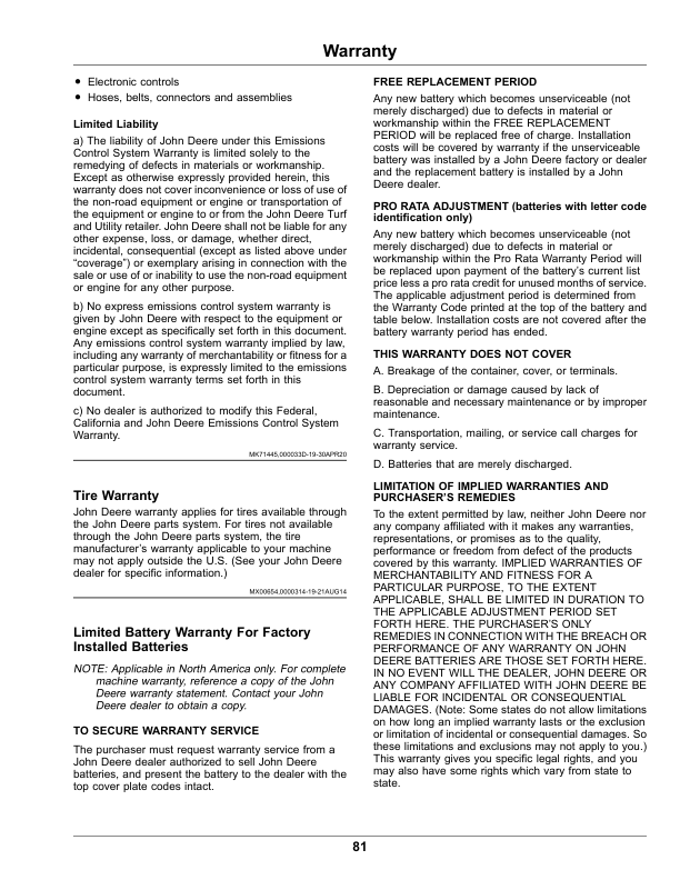 John Deere X730, X734, X738, X739 Lawn, Garden Tractors (090001-) Operator's Manual (OMUC26853) - Image 2