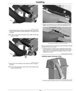 Alternative view of John Deere 2-Bag Material Collection System for 42- Inch Accel Deep Mower Decks on S200 Series Lawn Tractors (North American) Operator's Manual (OMUC26917)