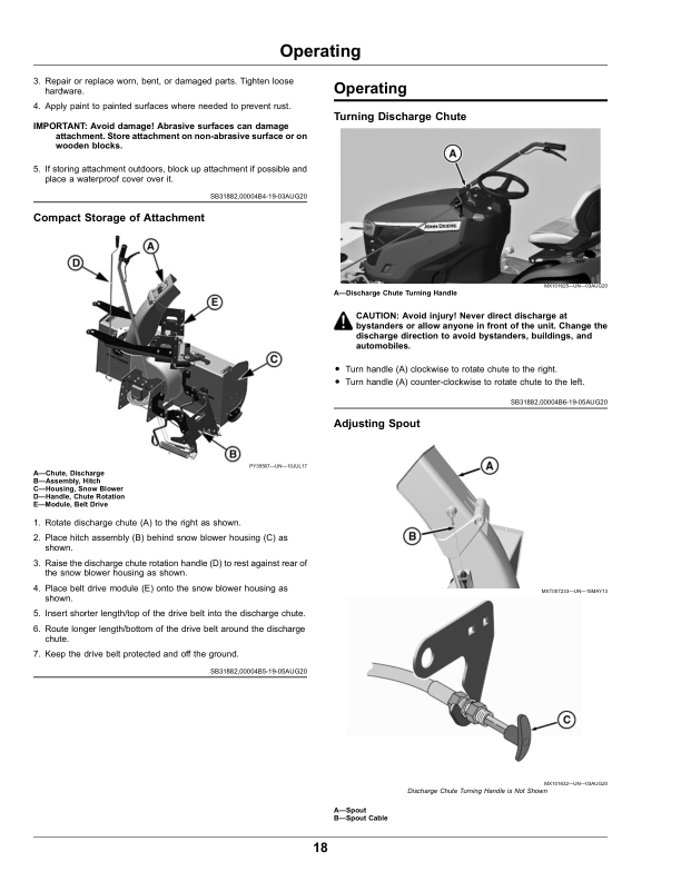 John Deere 44-Inch Snow Blower for 100 Series, 200 Series Tractors (North American) Operator's Manual (OMUC27097) - Image 2