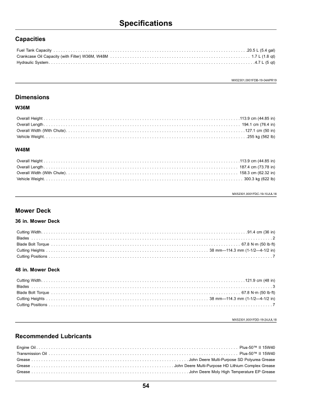 John Deere W36M, W48M Commercial Walk Behind Mower (030001-) Operator's Manual (OMUC27242E) - Image 2