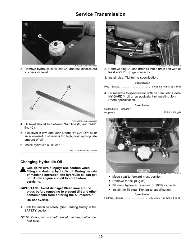 John Deere 2653B PrecisionCut Trim, Surrounds Mower (140001-) Operator's Manual (OMUC27560) - Image 2
