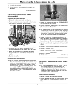 Alternative view of John Deere 180 E-Cut, 220 E-Cut Hybrid Walk Greens Mower (North American) Operator's Manual (OMUC27590)