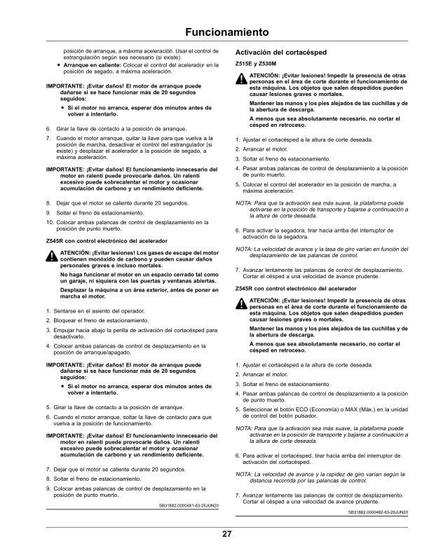 John Deere Z515E, Z530M, Z545R ZTrak (Export Edition) Operator's Manual (OMUC28766) - Image 3