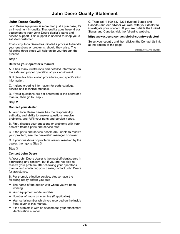 John Deere 180SL, 220SL, 260SL PrecisionCut Walk Greens Mower (120001-) (European Edition) Operator's Manual (OMUC29023) - Image 2