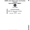 John Deere X950R Lawn, Garden Tractors (100001-) (Export Edition) Operator's Manual (OMUC29528E)