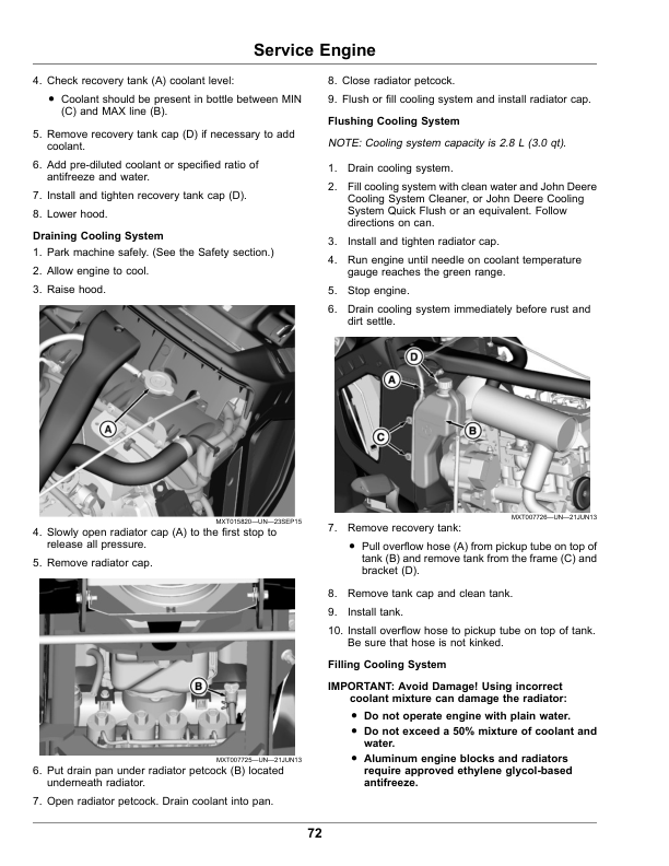 John Deere X950R Lawn, Garden Tractors (100001-) (Export Edition) Operator's Manual (OMUC29528E) - Image 3
