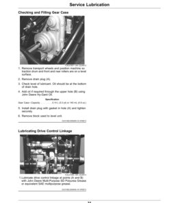 Alternative view of John Deere 180 E-Cut (100001-), 220 E-Cut (130001-) Hybrid Walk Greens Mower (Export Edition) Operator's Manual (OMUC30413)