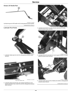 Alternative view of John Deere 46-Inch Blade For 100 & 200 Series Tractors (Export Edition) Operator's Manual (OMUC30508E)