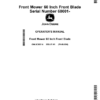 John Deere Front Mower 60 Inch Front BladeSerialNumber 60001- (Export Edition) Operator's Manual (OMUC30514)