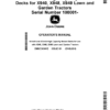 John Deere 54, 60 Inch High Capacity Mower Decks (100001-) for X940, X948, X949 Lawn, Garden Tractors (Export Edition) Operator's Manual (OMUC30541E)