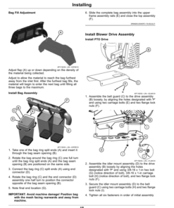 Alternative view of John Deere Blower, 3 Bag Material Collection System Serial Number 030001- (North American) Operator's Manual (OMUC30933E)