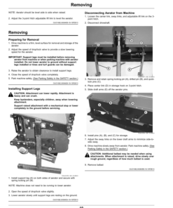 Alternative view of John Deere 1000, 1500, 2000 Aercore Tractor-Mounted Aerators (140001-) (Export Edition) Operator's Manual (OMUC31136)