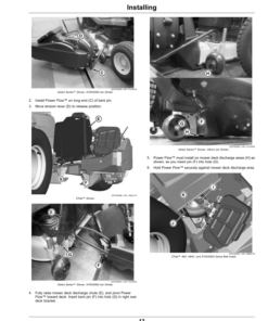 Alternative view of John Deere Power Flow High Performance for 48 Inch, 54 Inch Accel Deep, 48 Inch High Capacity Edge Mower DecksSerial Number (120001-) (Export Edition) Operator's Manual (OMUC31201E)