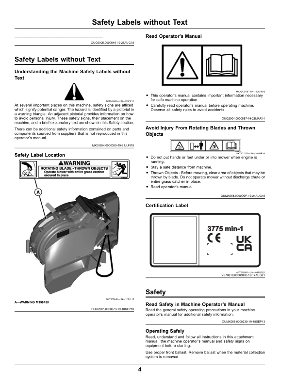 John Deere 54-, 60-Inch High Capacity PowerFlow X900 Signature Series Tractors (54HC 120001-) (60HC 080001-) (Export Edition) Operator's Manual (OMUC31236E) - Image 2
