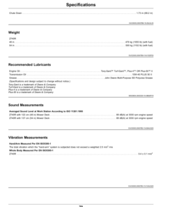 Alternative view of John Deere ZTrak Series Gas Z740R Serial No 60001- Operator's Manual (OMUC32665)