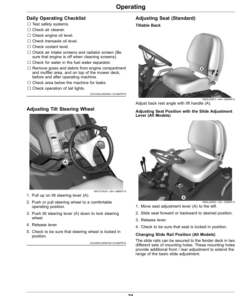 Alternative view of John Deere X730, X734, X738, X739 Lawn, Garden Tractors (110001-) (North American) Operator's Manual (OMUC33256)