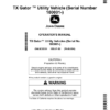 John Deere TX Gator Utility Vehicle (180001-) (North American) Operator's Manual (OMUC33351)