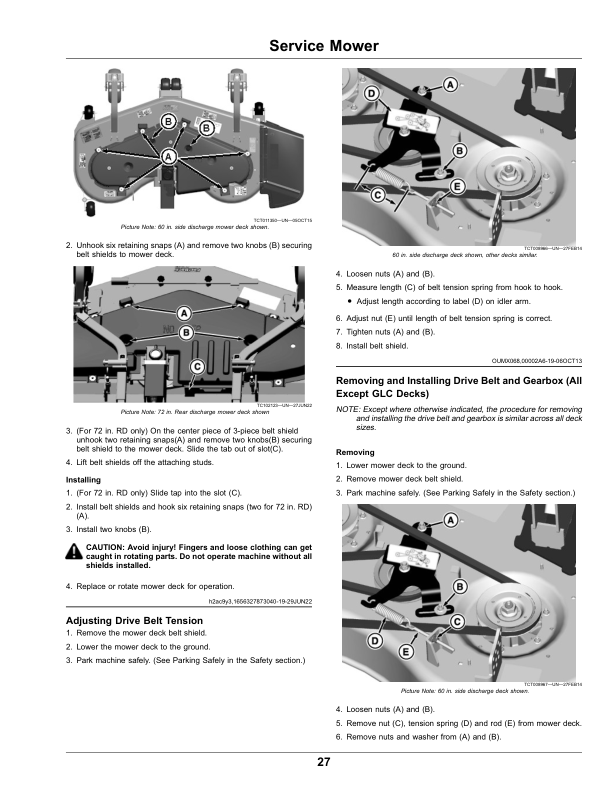 John Deere 60, 72 Inch Side Discharge, 62, 72 Inch Rear Discharge, 60, 72 Inch GLC Side Discharge Decks for Front Mount Mowers (Serial Number 090001-) (Export Edition) Operator's Manual (OMUC33477) - Image 2