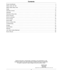 Alternative view of John Deere 180SL, 220SL, 260SL PrecisionCut Walk Greens Mower (Serial Number 130001-) (Export Edition) Operator's Manual (OMUC33515)