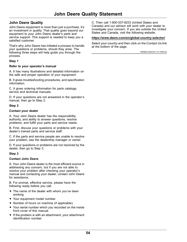 John Deere Gator GS Electric Utility Vehicle (010001) (North American) Operator's Manual (OMUC35491) - Image 2